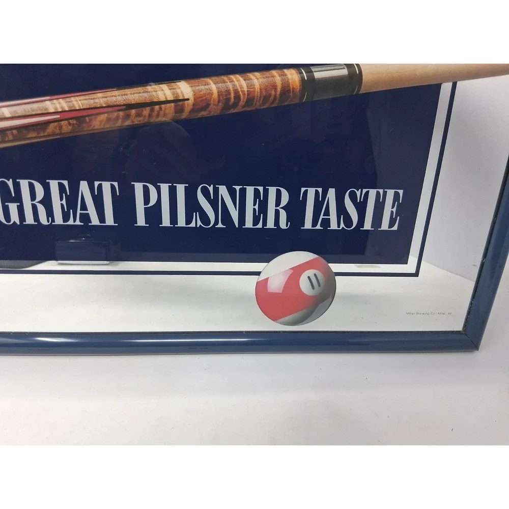 Vintage Miller Light Beer Billiards Mirror